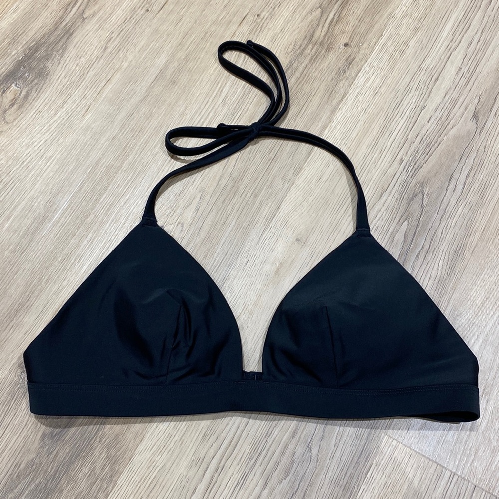 Aerie Black Halter Bikini Top